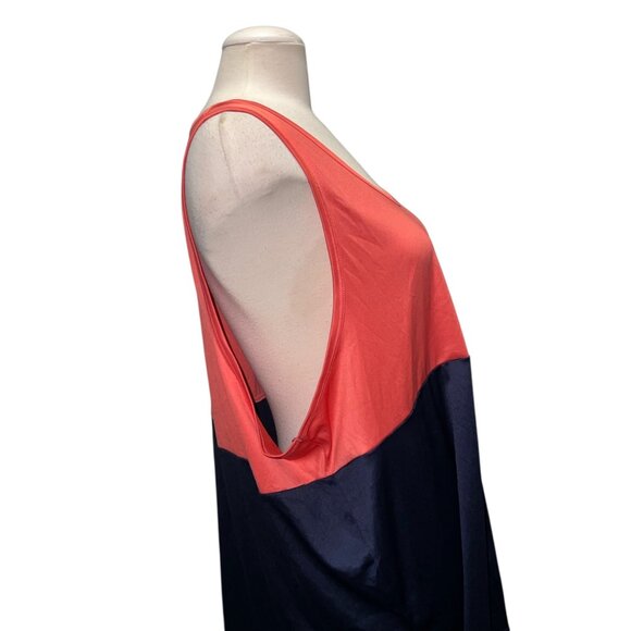 Trunks Surf & Swim Co Colorblock Sleeveless Tank Top XXL Men Coral & Navy Polyes - Picture 3 of 10